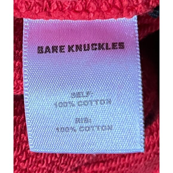 BARE KNUCKLES Red Football Camp 100% Cotton Pullover Sweatshirt Mens Size Large - Picture 5 of 11
